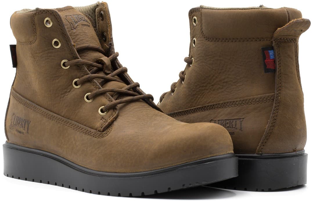 Terry CT – Coffee work boot by Liberty Footwear