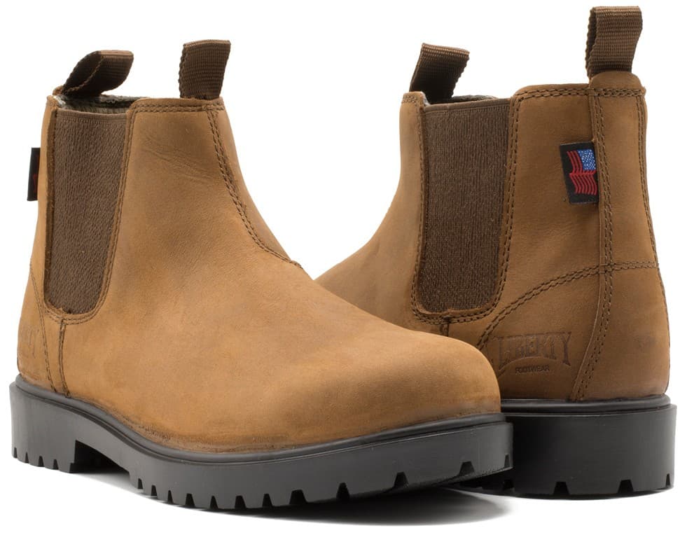 Larry – Coffee work boot by Liberty Footwear